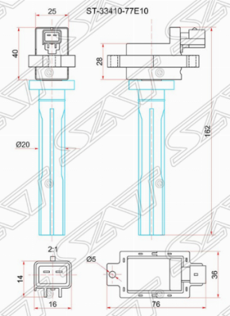 Катушка зажигания ST-33410-77E10 SAT
