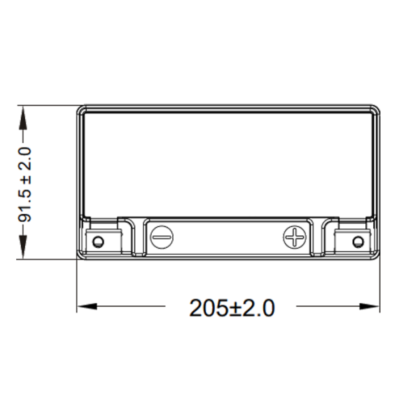 Аккумулятор WBR МОТО HP 12-24 (12V24Ah) обратная полярность (-+) 205*90*162