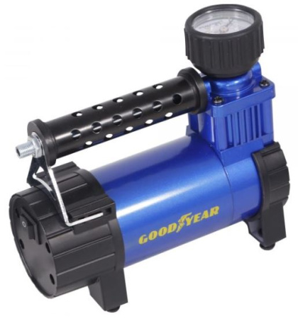 Компрессор Goodyear GY-45L CASE 45л/мин, питание от АКБ, съемный резиновый шланг, кейс для хранения GY000116