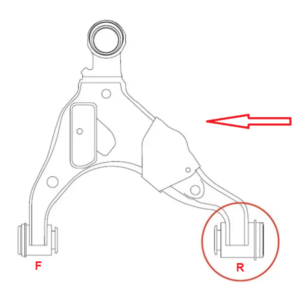 Сайлентблок CTR CVT-106L (GV0572L) FR (4865560040, 486550C010)