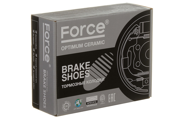 Тормозные колодки барабанные FORCE RS-K2311/GS-02311/FN-2311 Optimum ceramic (0449512111,0449512210)