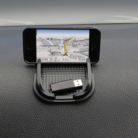 Коврик на панель противоскользящий с бортами CARLINE, 100х150х20мм, черный NS-30B