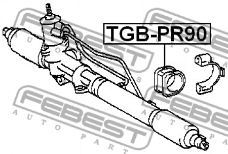 Проставка рулевой рейки  Febest TGB-PR90/T38ZJ95L (45517-35010)