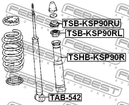 Втулка амортизатора TSB-KSP90RU/48755-0D070 заднего Febest