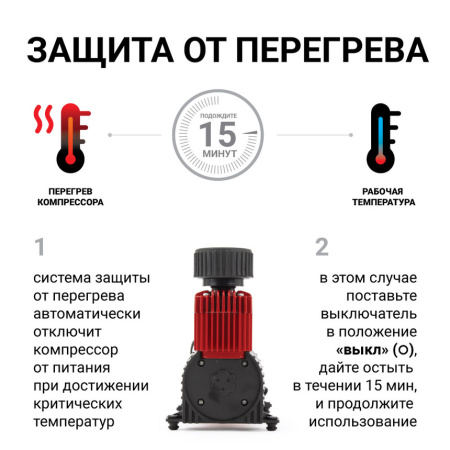 Компрессор AUTOPROFI AKM-35, 35л/мин, 12V/14A/180W, 1/8