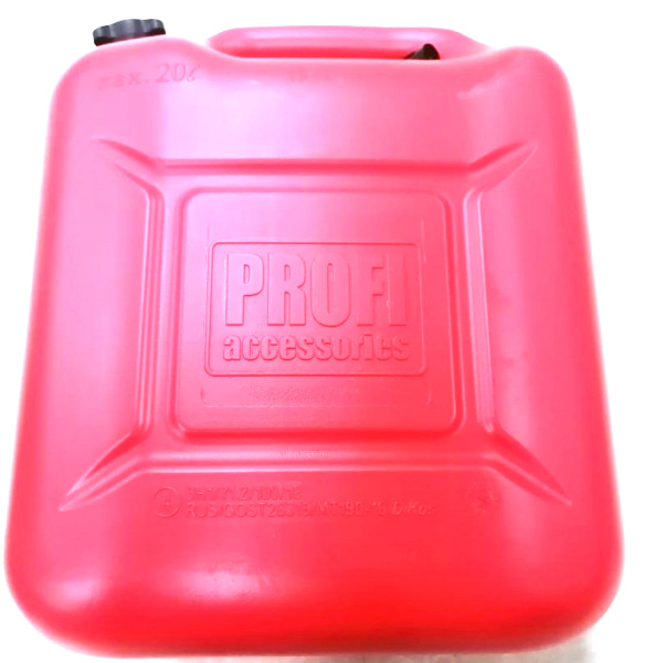 Канистра 3ton Красная пластмасовая 20л под топливо с крышкой и лейкой  TN55299/01