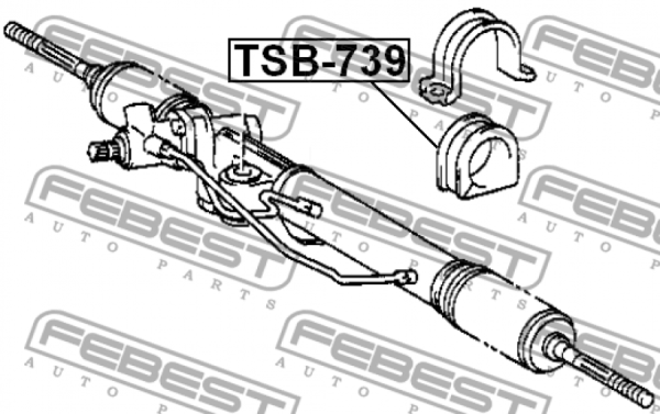 Втулка рулевой рейки Febest TSB-739 (4551760010)