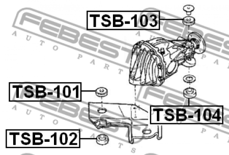 Втулка дифференциала TSB-101/41197-87402 Febest