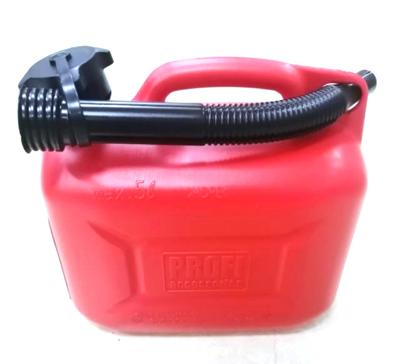 Канистра 3ton Красная пластмасовая 5л под топливо с крышкой и лейкой  TN55297/01