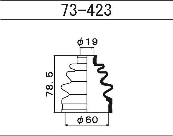 Пыльник привода Maruichi 73-423 (4411860DC0, 4411860DA0, 4411860DB0)