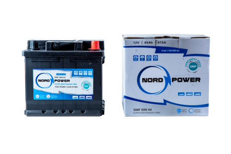Аккумулятор NORD POWER SMF DIN 44 L1 45A/h (пусковой ток 415А)