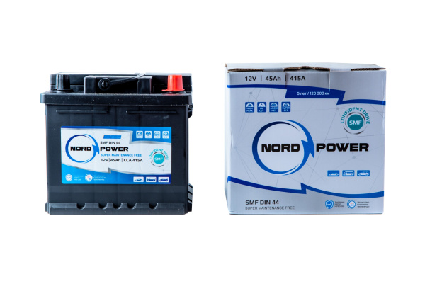 Аккумулятор NORD POWER SMF DIN 44 L1 45A/h (пусковой ток 415А)